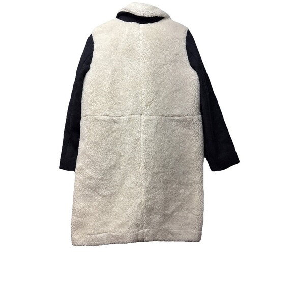 Madewell Sherpa McClancy Coat Long Wool Blend Faux Fur Jacket Size Large - Picture 8 of 8